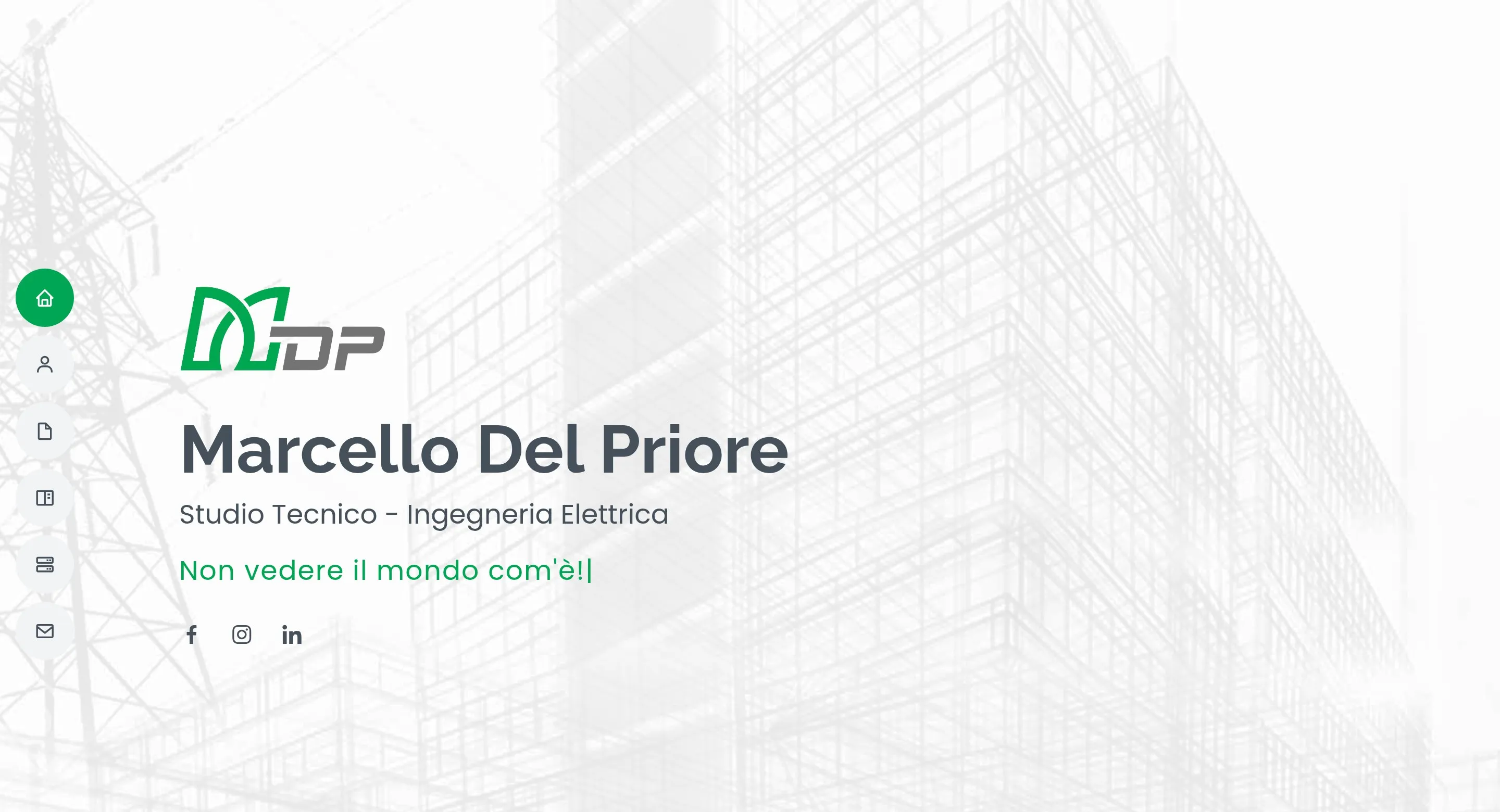 La home page del sito di Studio tecnico Del Priore